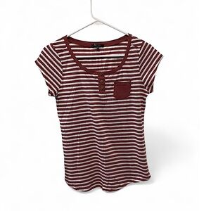 Splash Red and White Fitted Cap Sleeve Tee